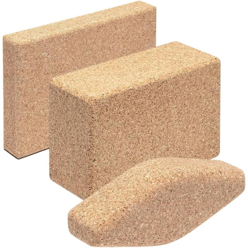 Multi‑Shape Non‑Slip Eco‑Friendly Cork Yoga Block Bundle