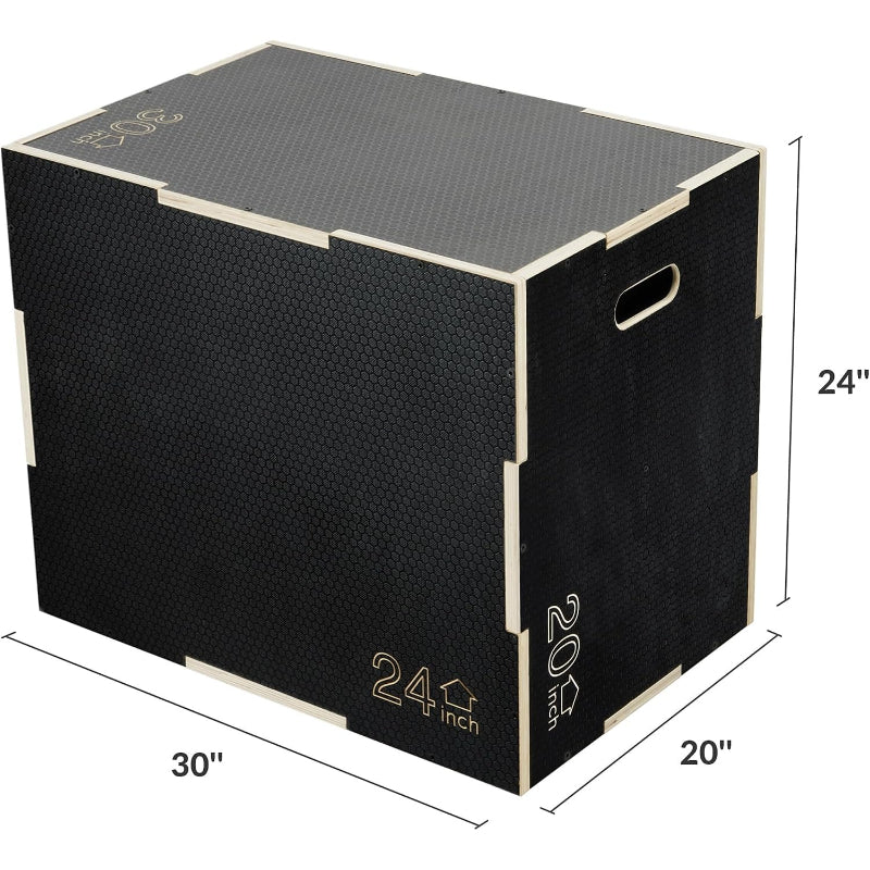 3‑in‑1 Wooden Non‑Slip Plyo Jump Box