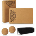 5‑Pack Cork Yoga Accessory Set for Home Fitness