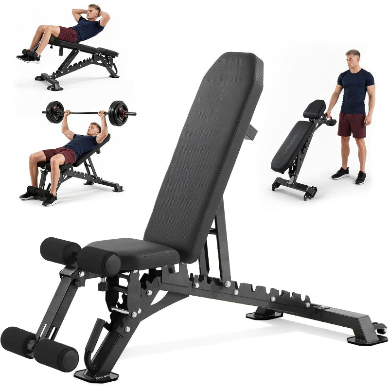 Commercial‑Grade Heavy‑Duty Adjustable Weight Bench