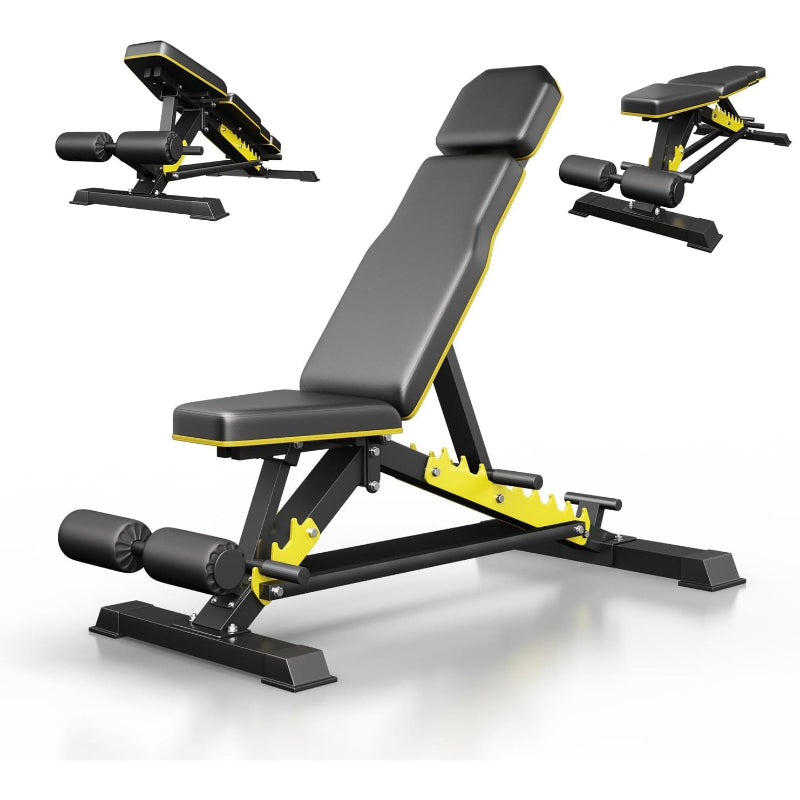 Heavy‑Duty Adjustable FID Weight Bench