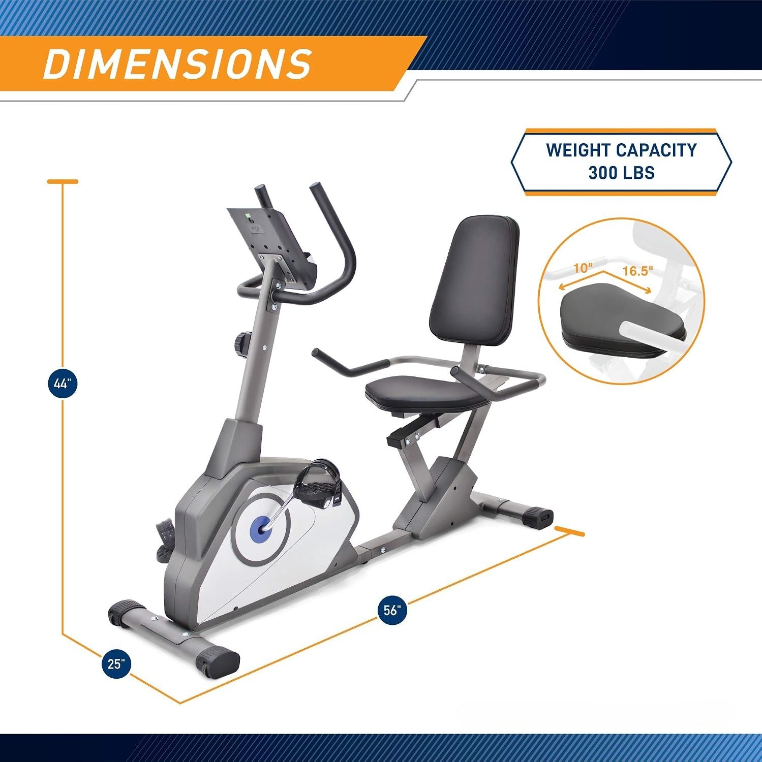 Magnetic Recumbent Stationary Exercise Bike