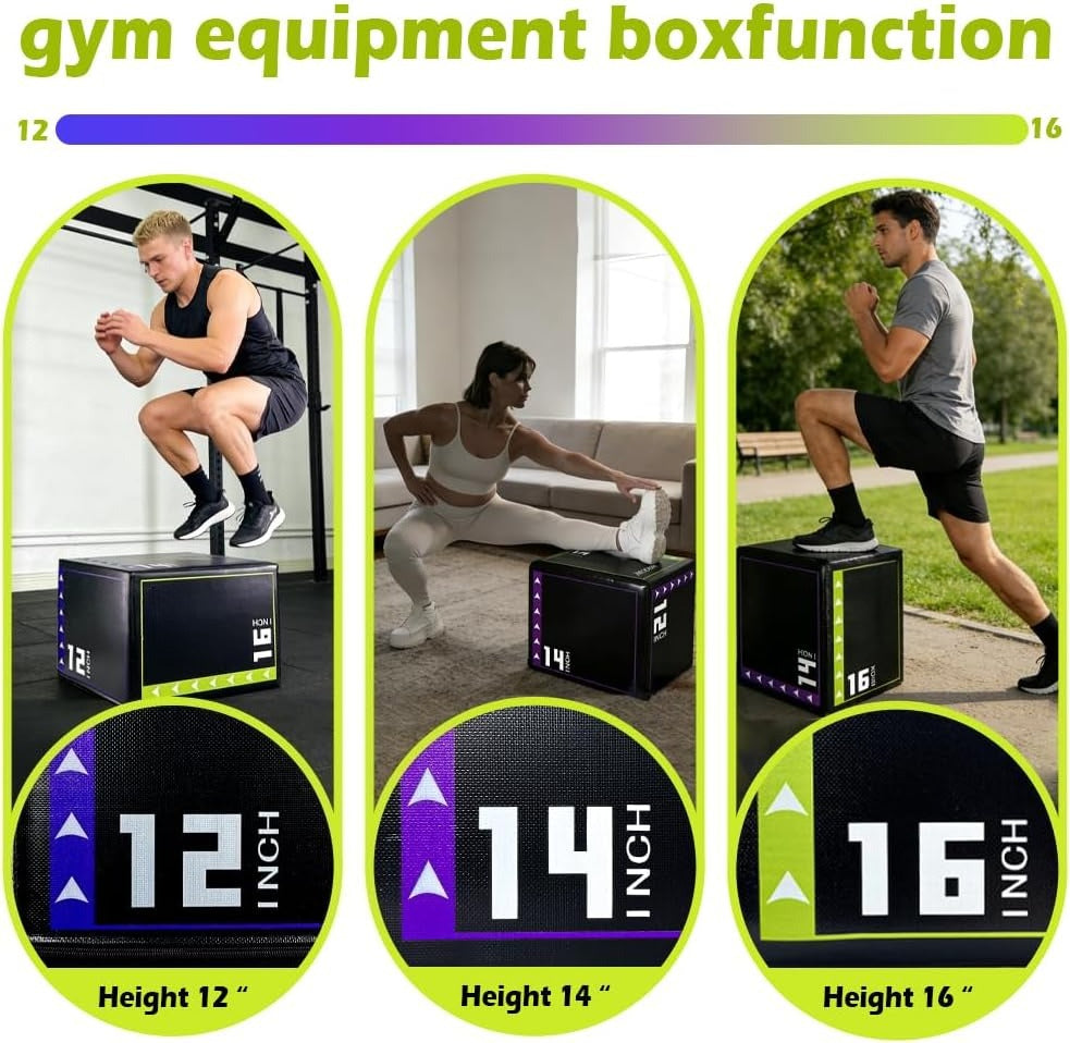 3‑in‑1 Non‑Slip Foam Plyo Jump Box