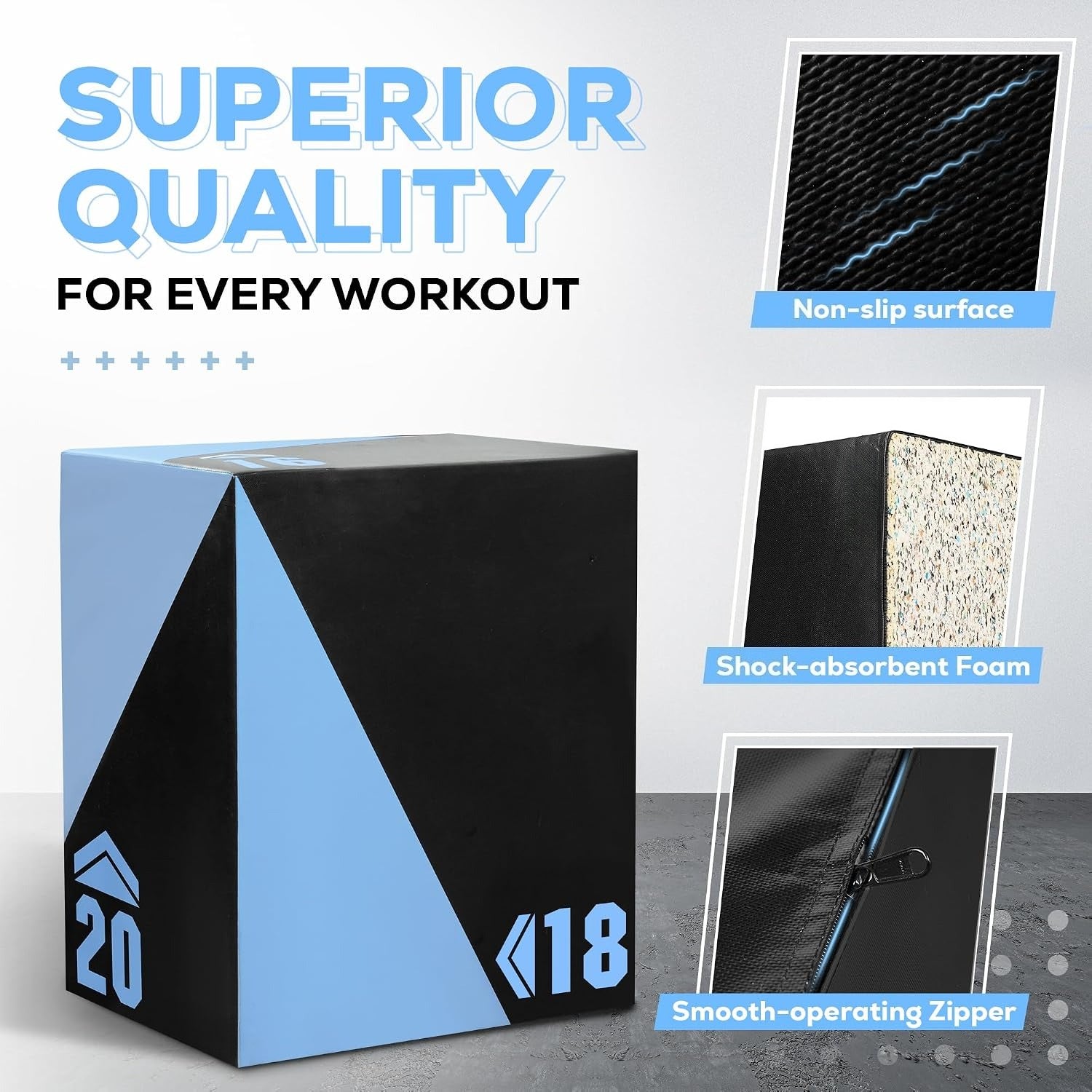 3‑in‑1 Foam Plyometric Jump Box