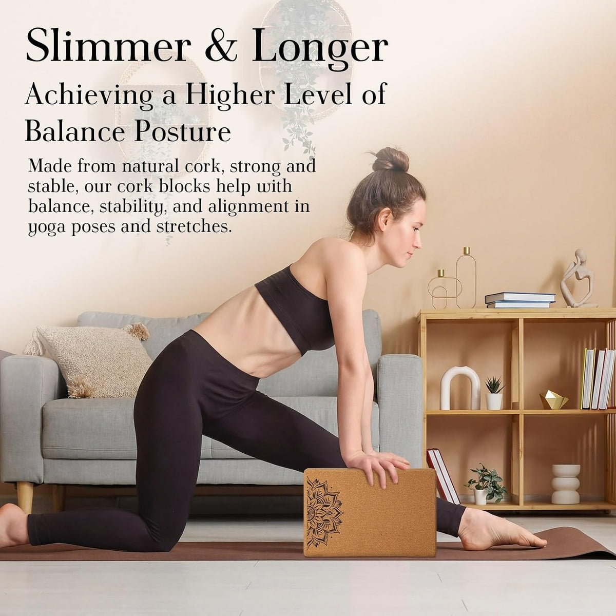 5‑Pack Cork Yoga Accessory Set for Home Fitness