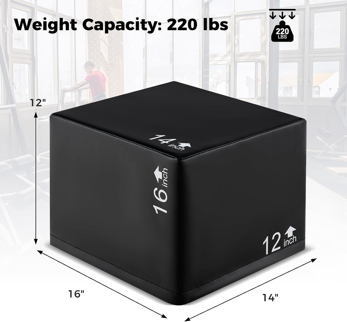 3‑in‑1 Non‑Slip PU Foam Plyometric Jump Box