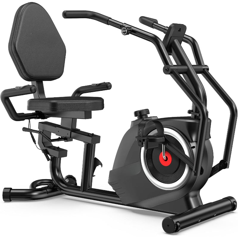 Recumbent Bike with Arm Exerciser & LCD Heart Monitor