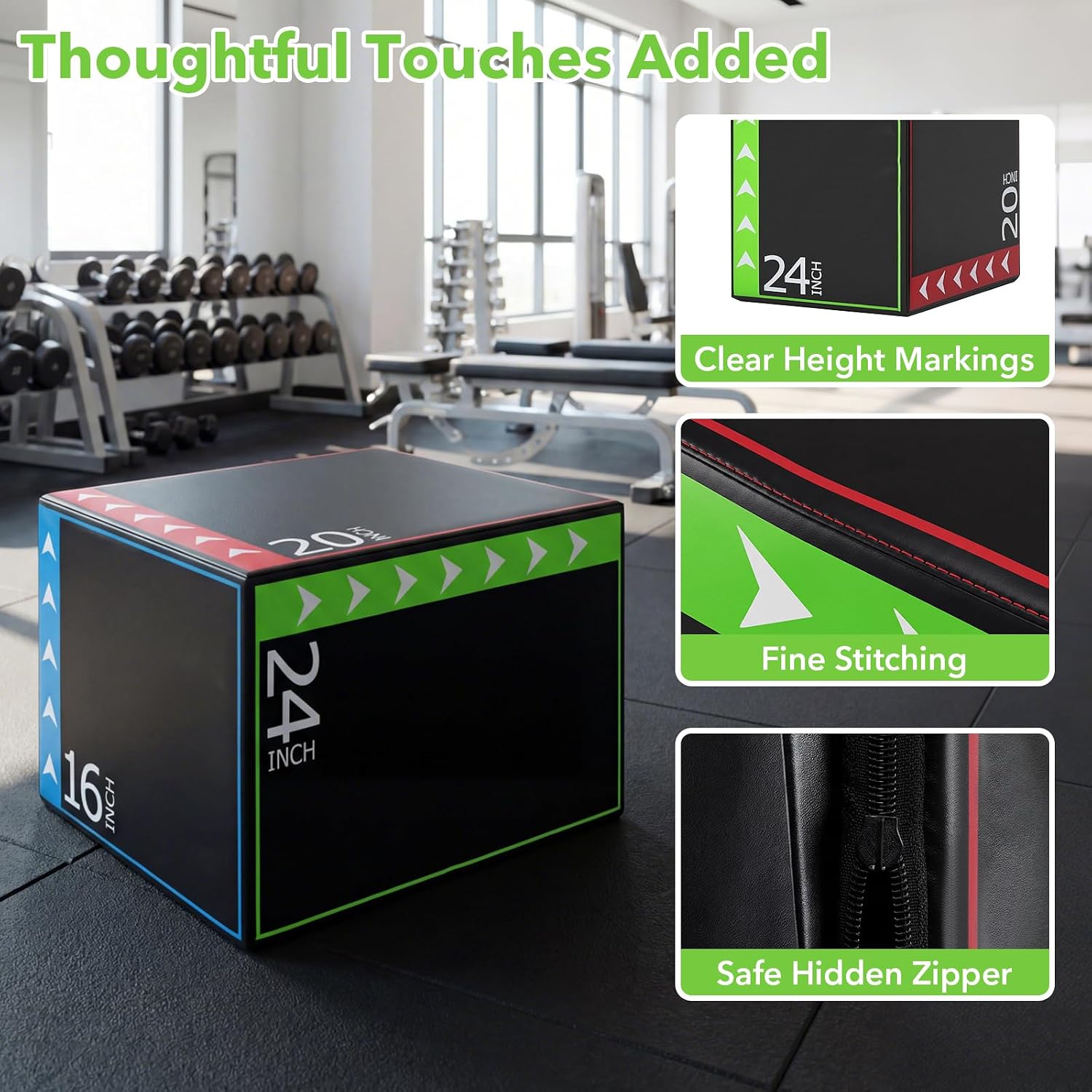 3‑Height Soft Foam Plyometric Jump Box