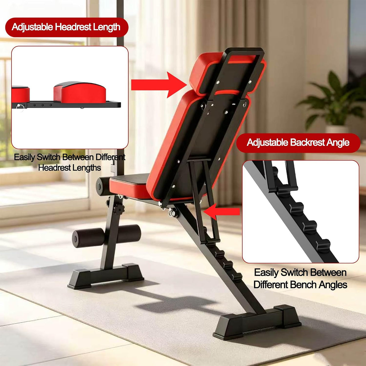 Multi‑Function Pulley‑System Adjustable Weight Bench