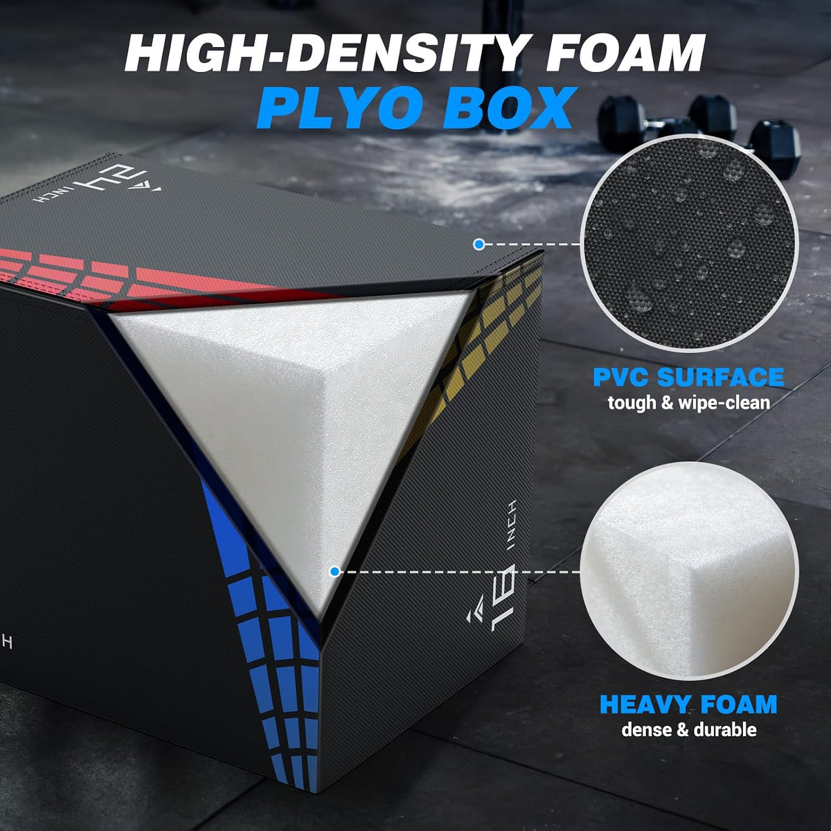 3‑in‑1 EPE Foam Plyometric Jump Box