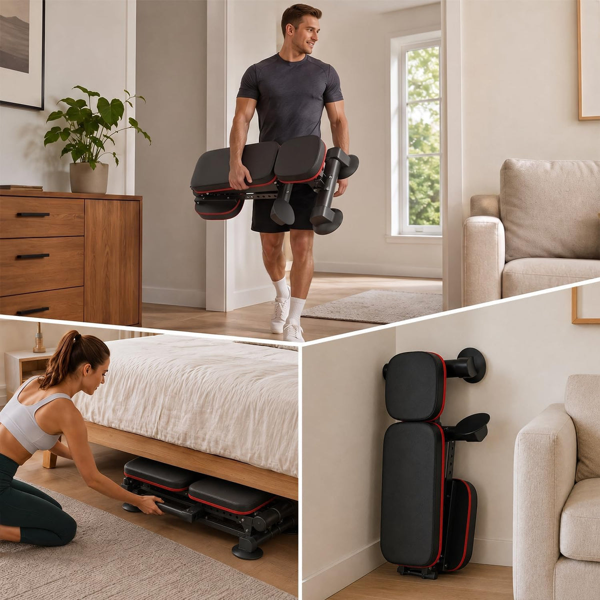 Heavy‑Duty Foldable Adjustable Workout Bench