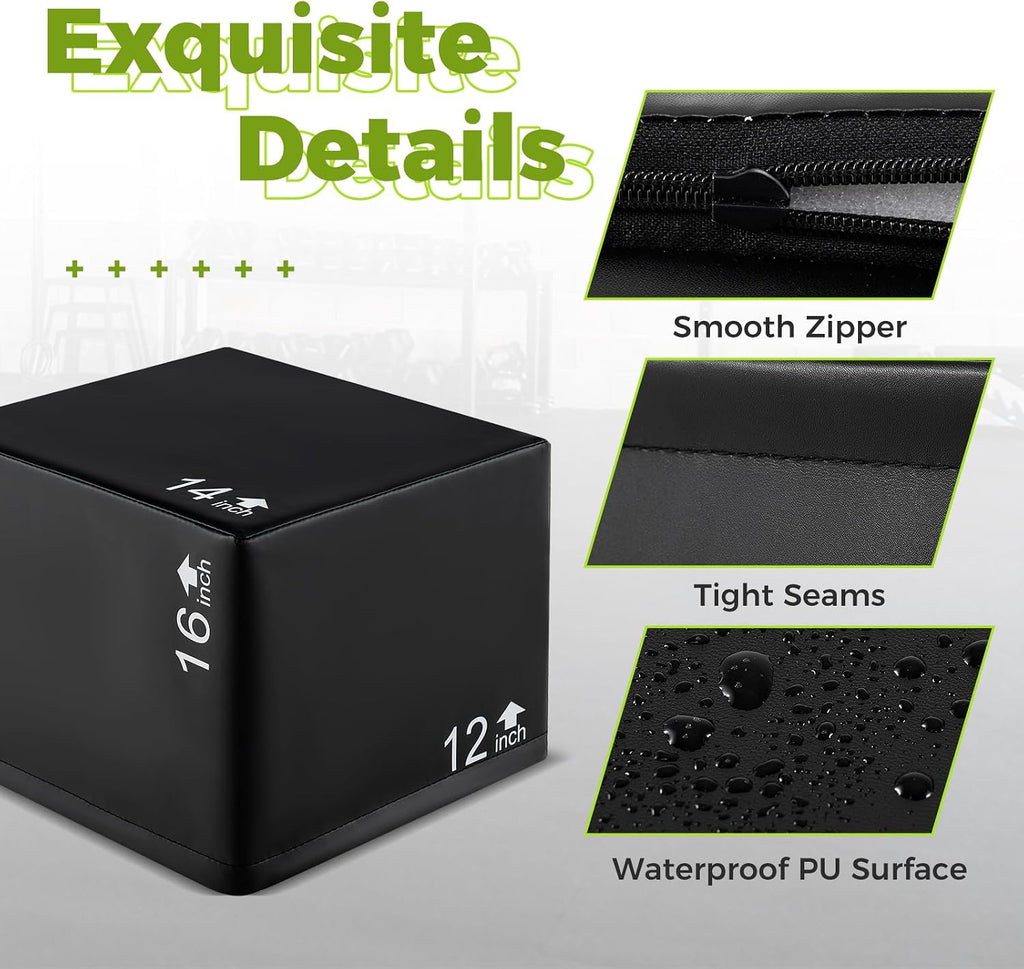 3‑in‑1 Non‑Slip PU Foam Plyometric Jump Box