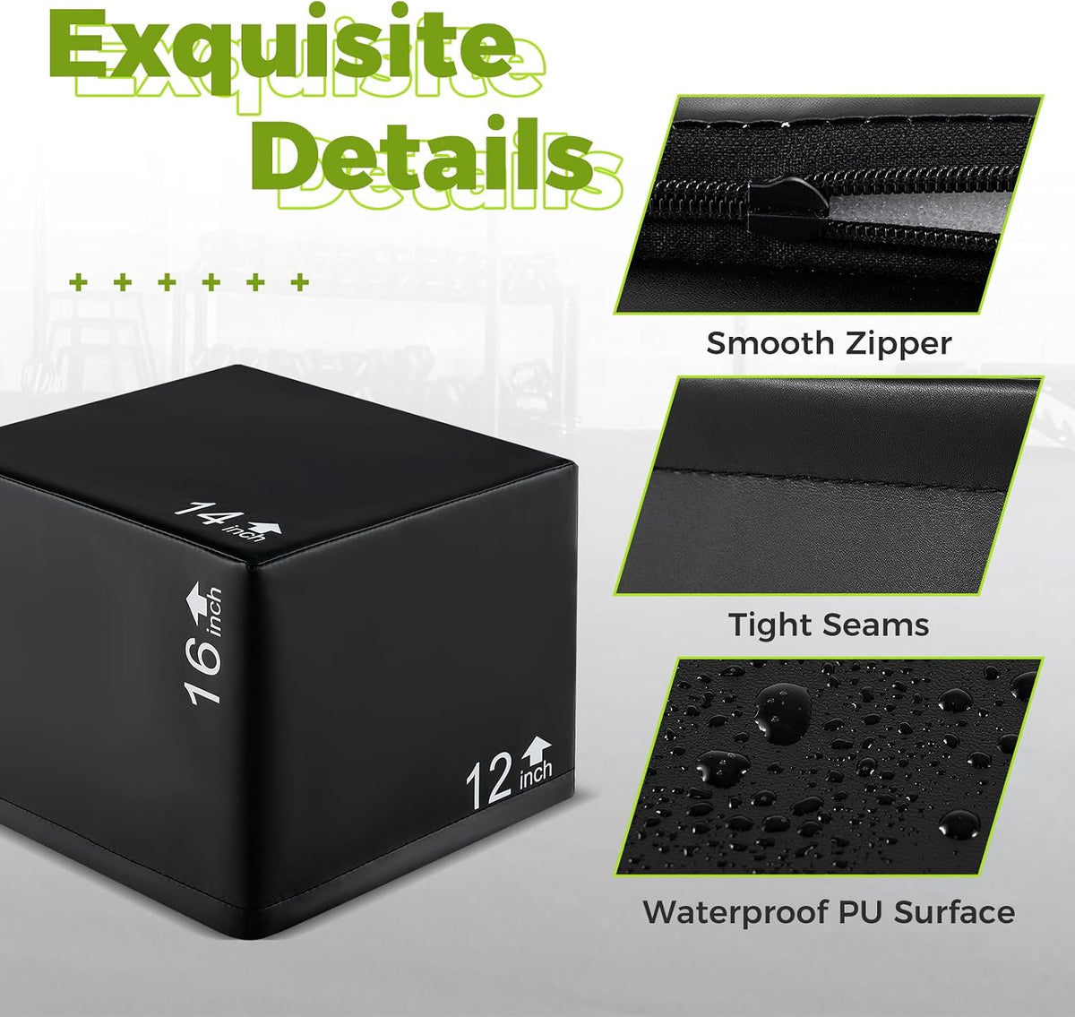 3‑in‑1 Non‑Slip PU Foam Plyometric Jump Box