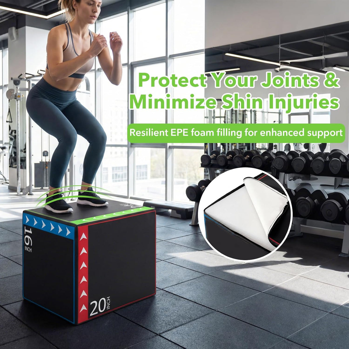 3‑Height Soft Foam Plyometric Jump Box