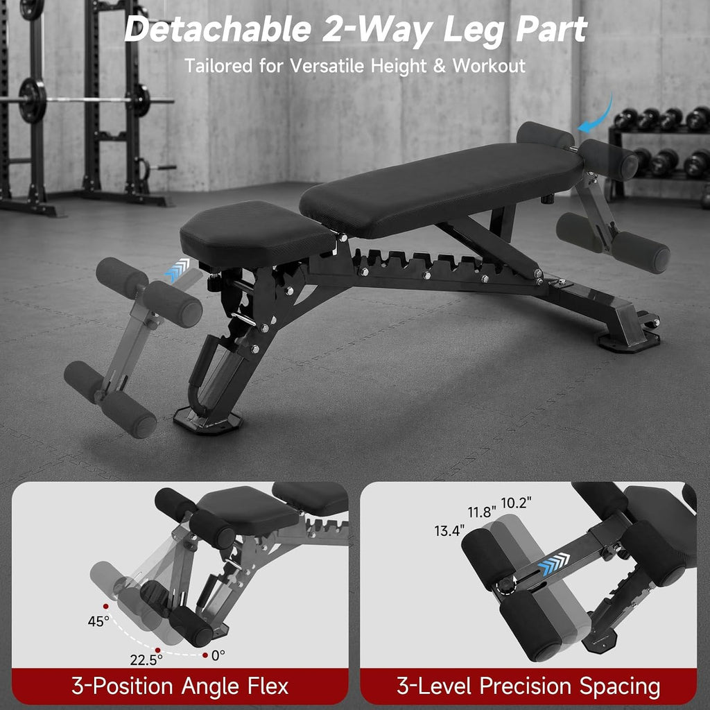 Commercial‑Grade Heavy‑Duty Adjustable Weight Bench