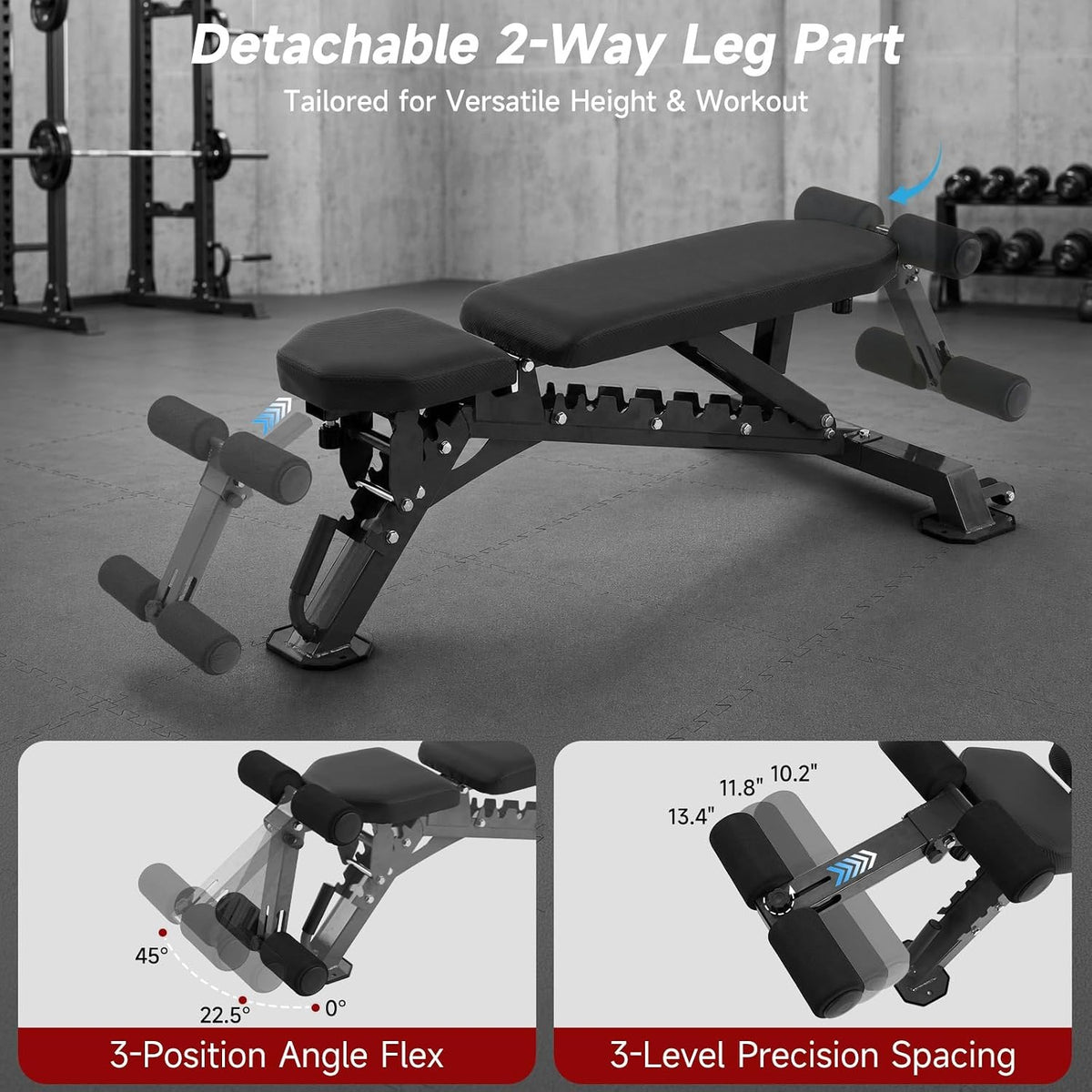 Commercial‑Grade Heavy‑Duty Adjustable Weight Bench