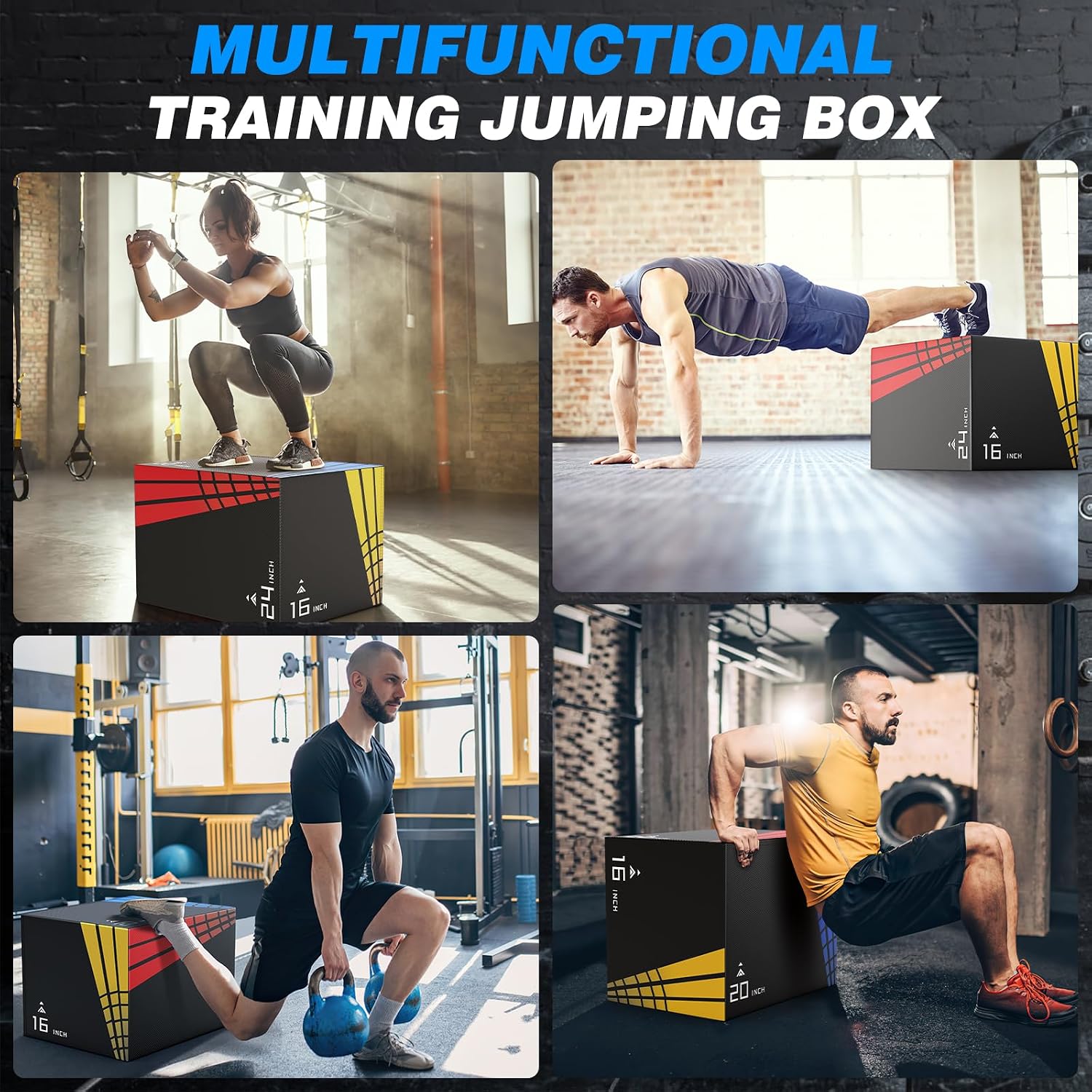 3‑in‑1 EPE Foam Plyometric Jump Box