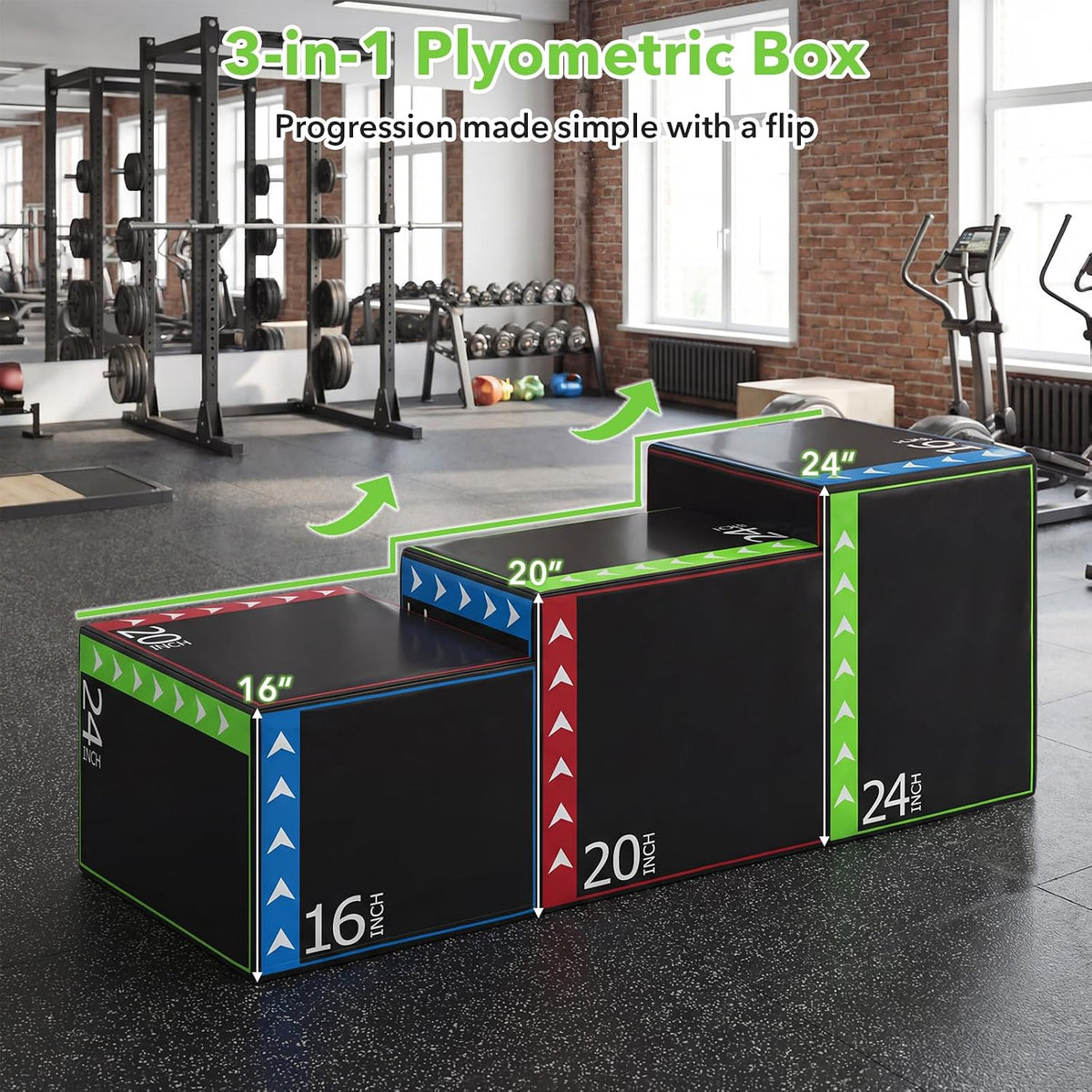3‑Height Soft Foam Plyometric Jump Box