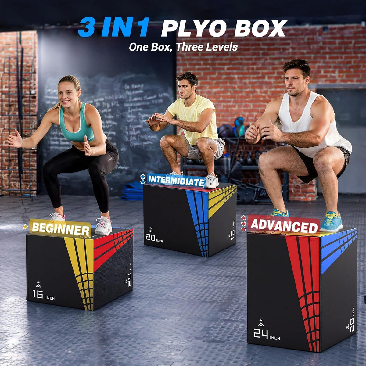 3‑in‑1 EPE Foam Plyometric Jump Box