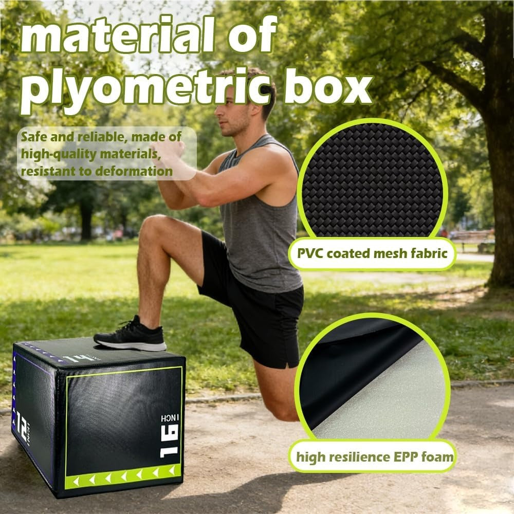 3‑in‑1 Non‑Slip Foam Plyo Jump Box