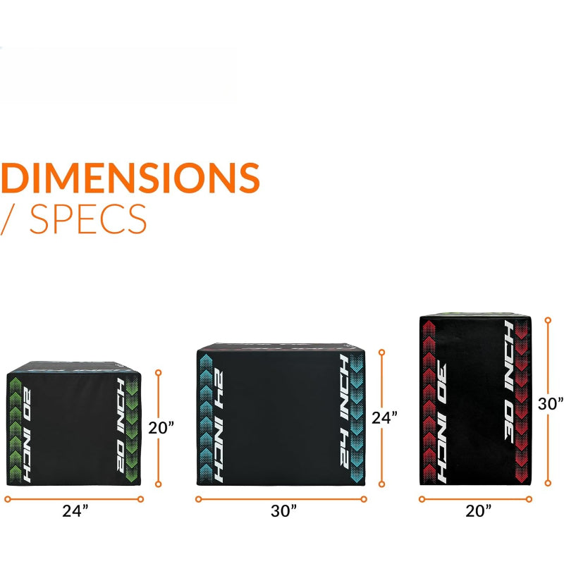 3‑in‑1 Adjustable Foam Plyometric Jump Box