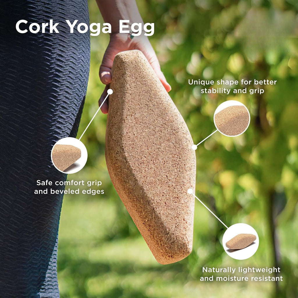 Multi‑Shape Non‑Slip Eco‑Friendly Cork Yoga Block Bundle