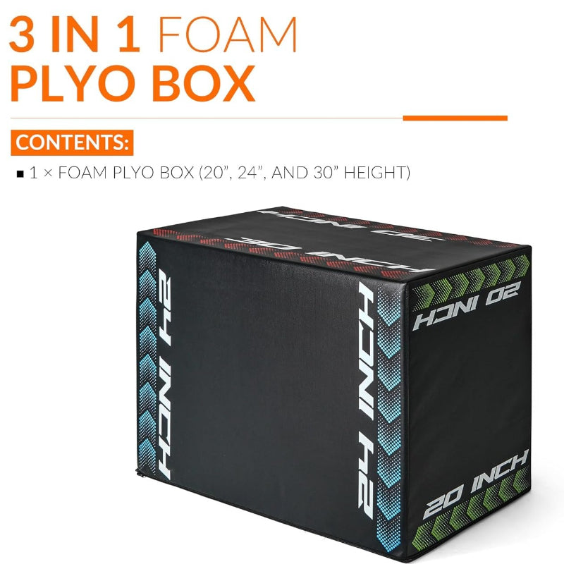 3‑in‑1 Adjustable Foam Plyometric Jump Box