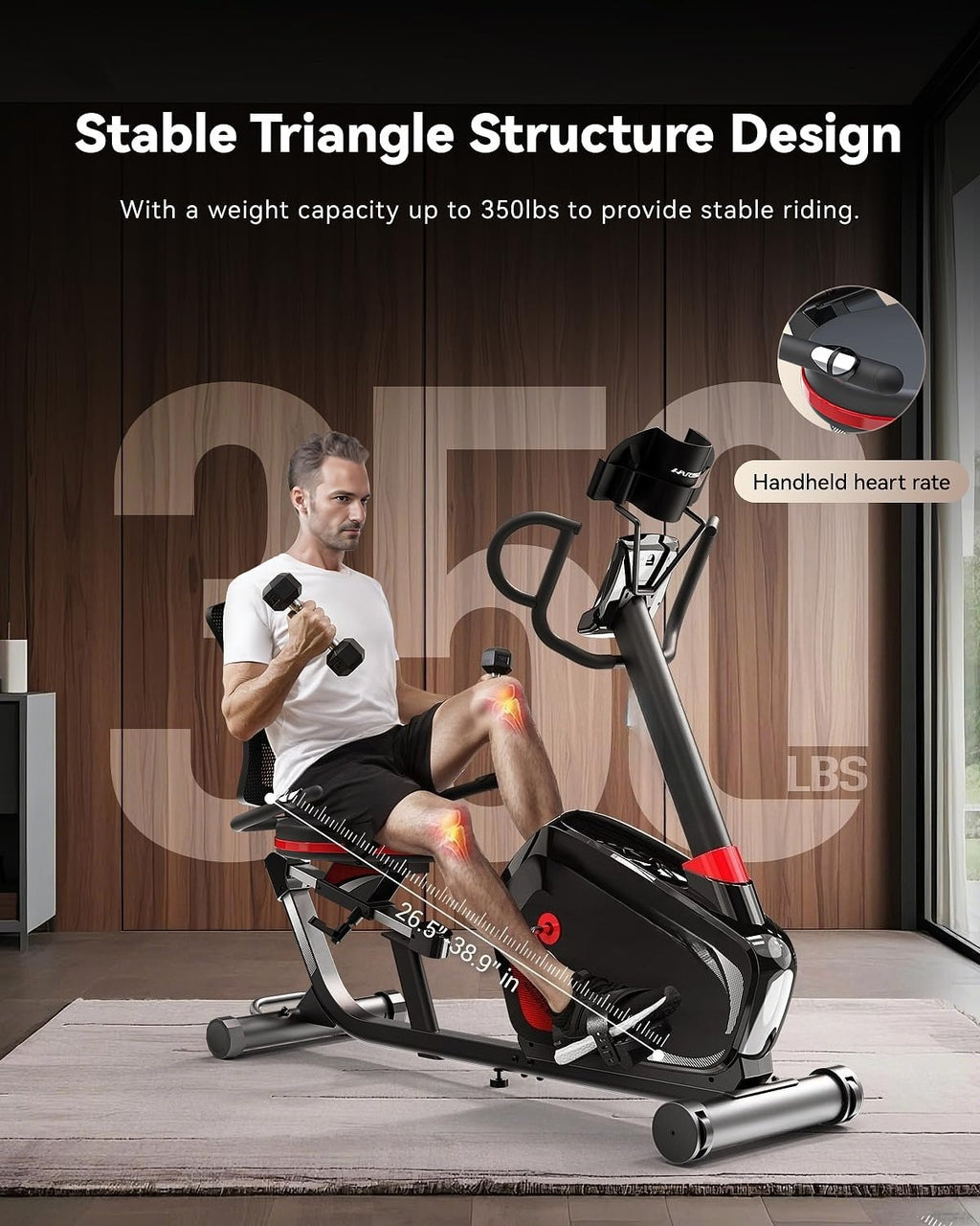 Senior Magnetic Recumbent Bike with Arm‑Leg Workout
