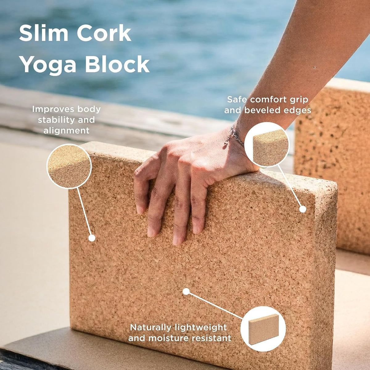 Multi‑Shape Non‑Slip Eco‑Friendly Cork Yoga Block Bundle