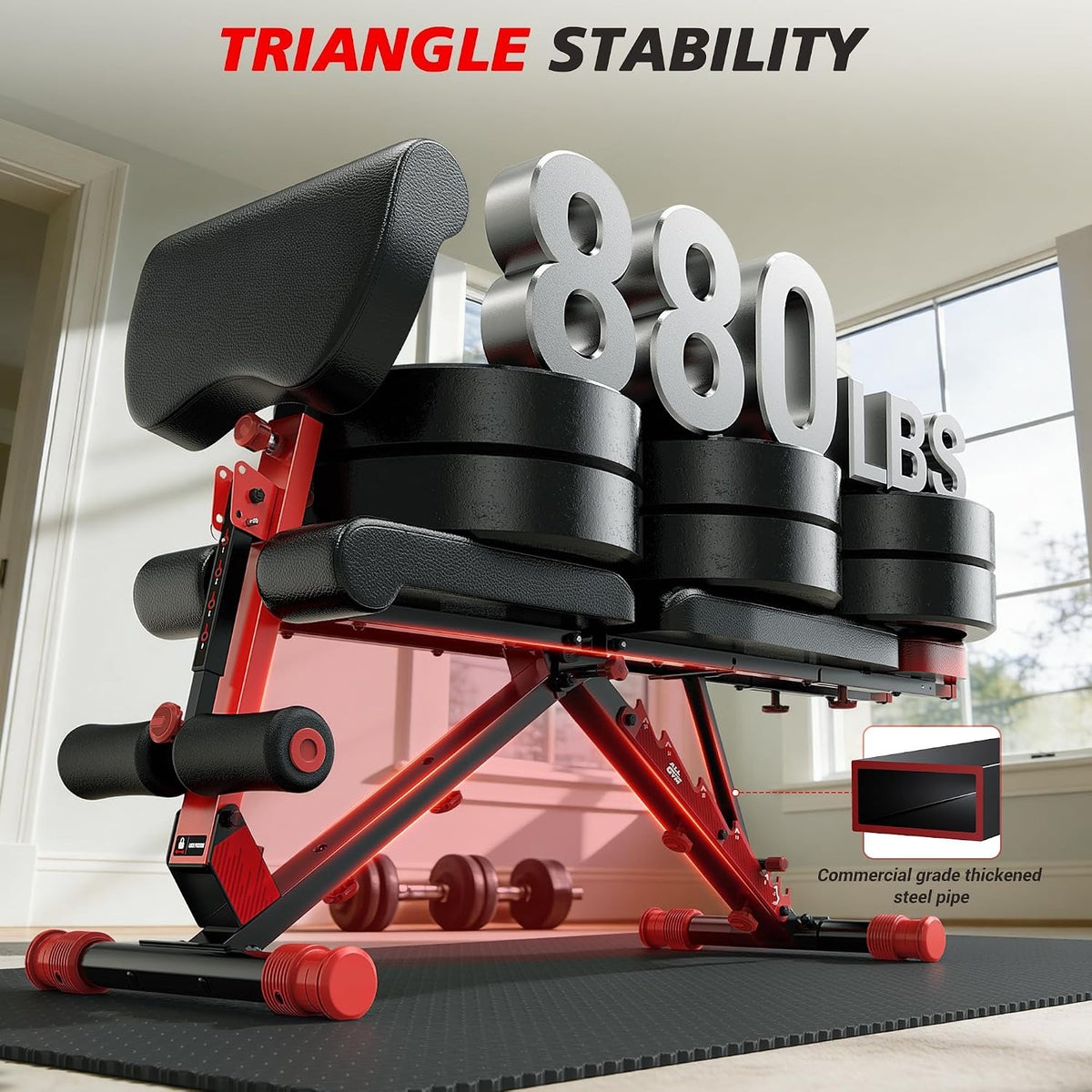 Foldable Adjustable Multi‑Function Weight Bench