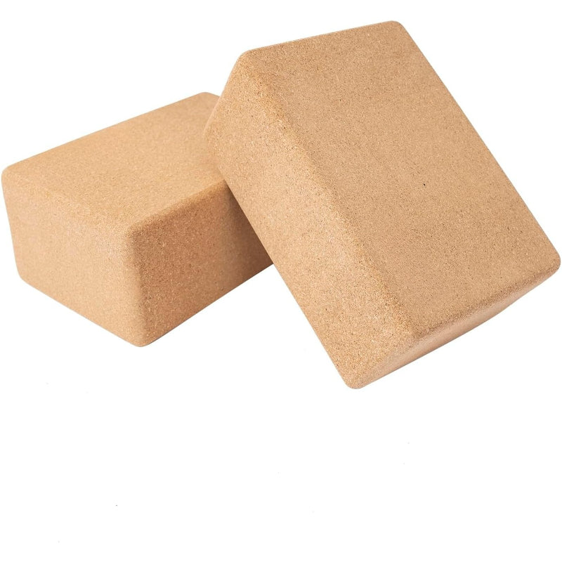 2‑Pack High‑Density Non‑Slip Cork Yoga Blocks