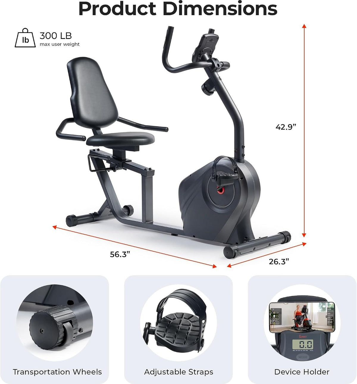 Smart App‑Enabled Recumbent Exercise Bike